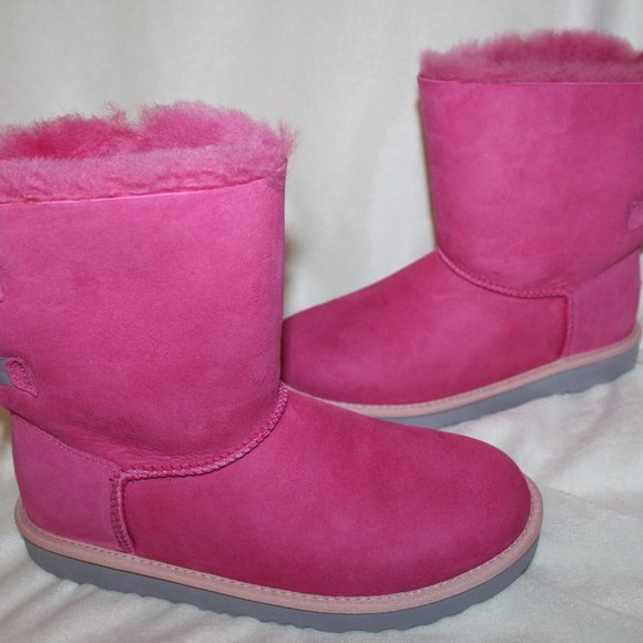 NIB UGG BAILEY BOW YOUTH 6 WOMEN'S 8 WATER RESISTANT SUEDE SHEARLING BOO… - Picture 7 of 9